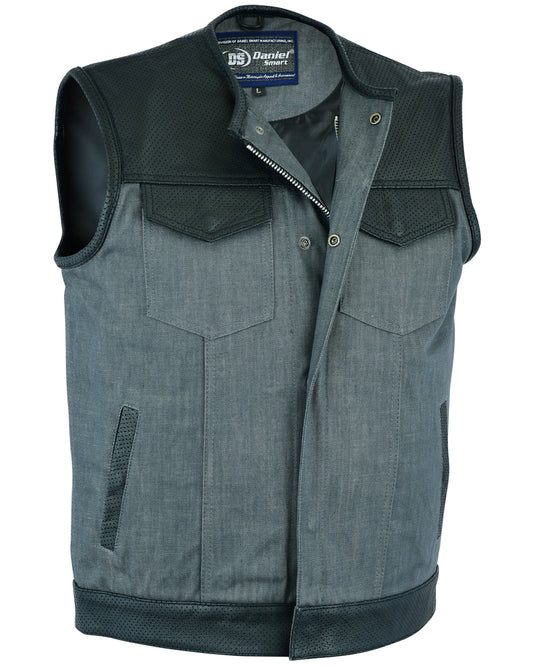 Black/Ash Denim Leather Combo
