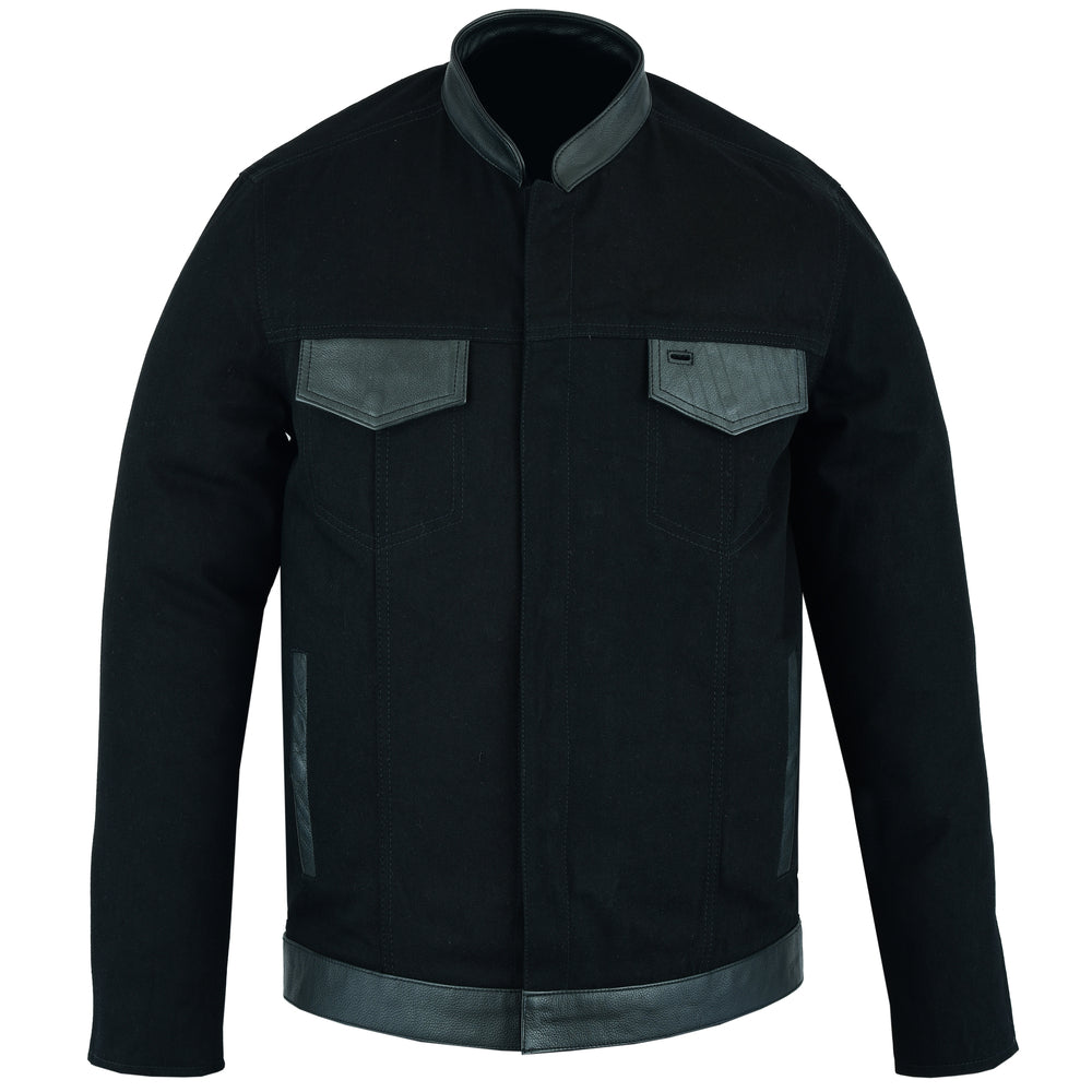 Black Denim/Leather Shirt