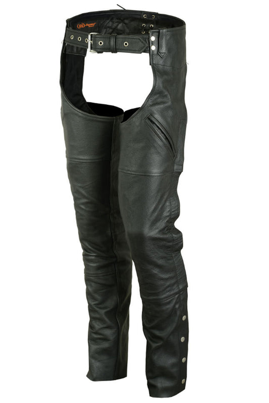 UNISEX DEEP POCKET LEATHER LINED CHAPS