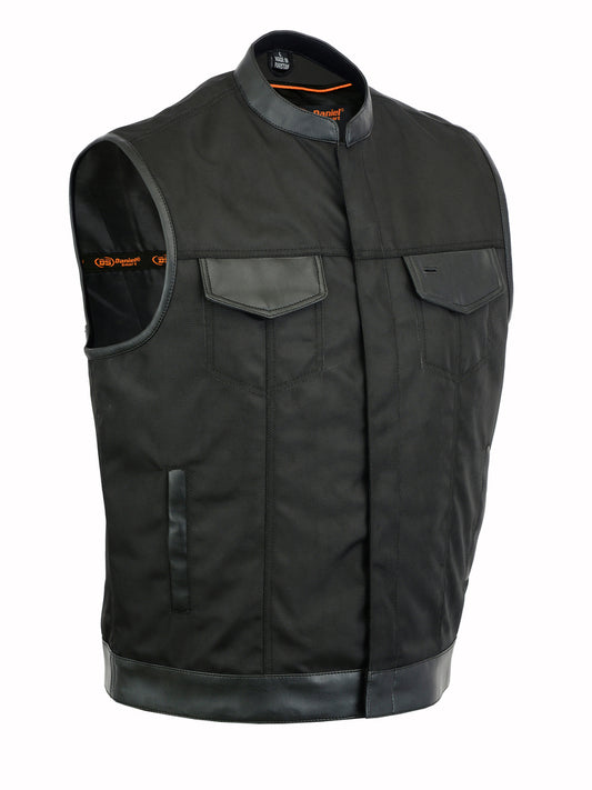 Textile Black Club Style Vest